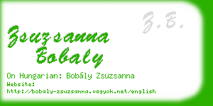 zsuzsanna bobaly business card
